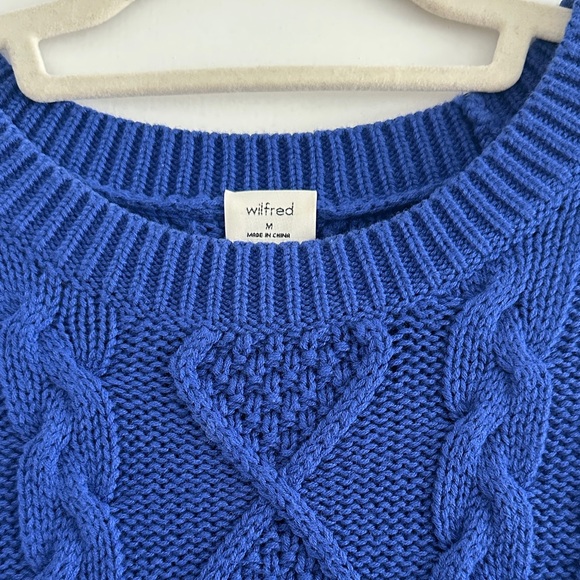 Wilfred Blue Cable Knit Sleeveless Sweater - Picture 2 of 3